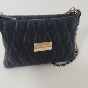 Valentino Black Quilted Leather Shoulder Bag With Removable Chain Straps